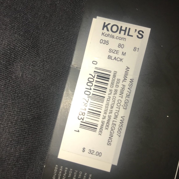 New Simply Vera Wang Animal Print Leggings Medium - Picture 2 of 5